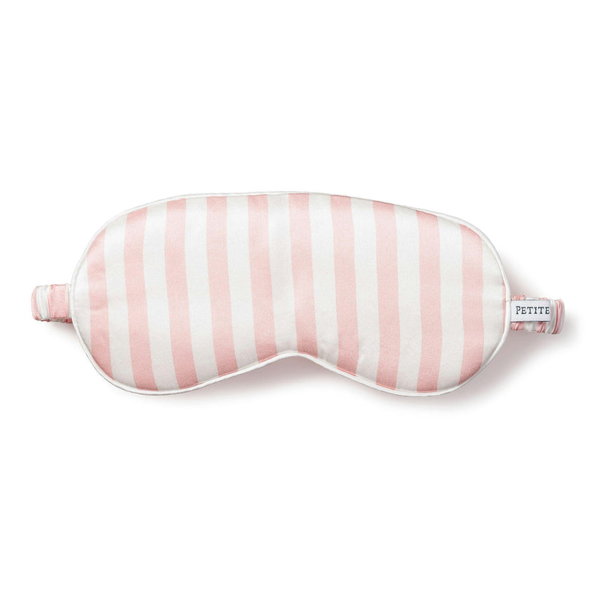 Women's Silk Sleep Mask in Pink Stripe