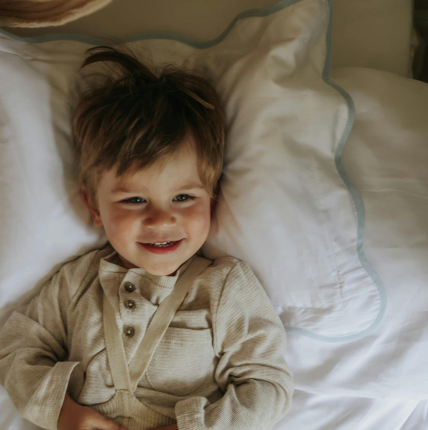 Soft Wave Toddler Pillow - Blue