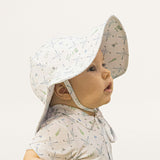 Golf Trellis Blue - Wide Brim Sun Hat