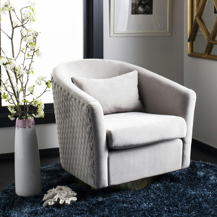 Clara Quilted Swivel Tub Chair