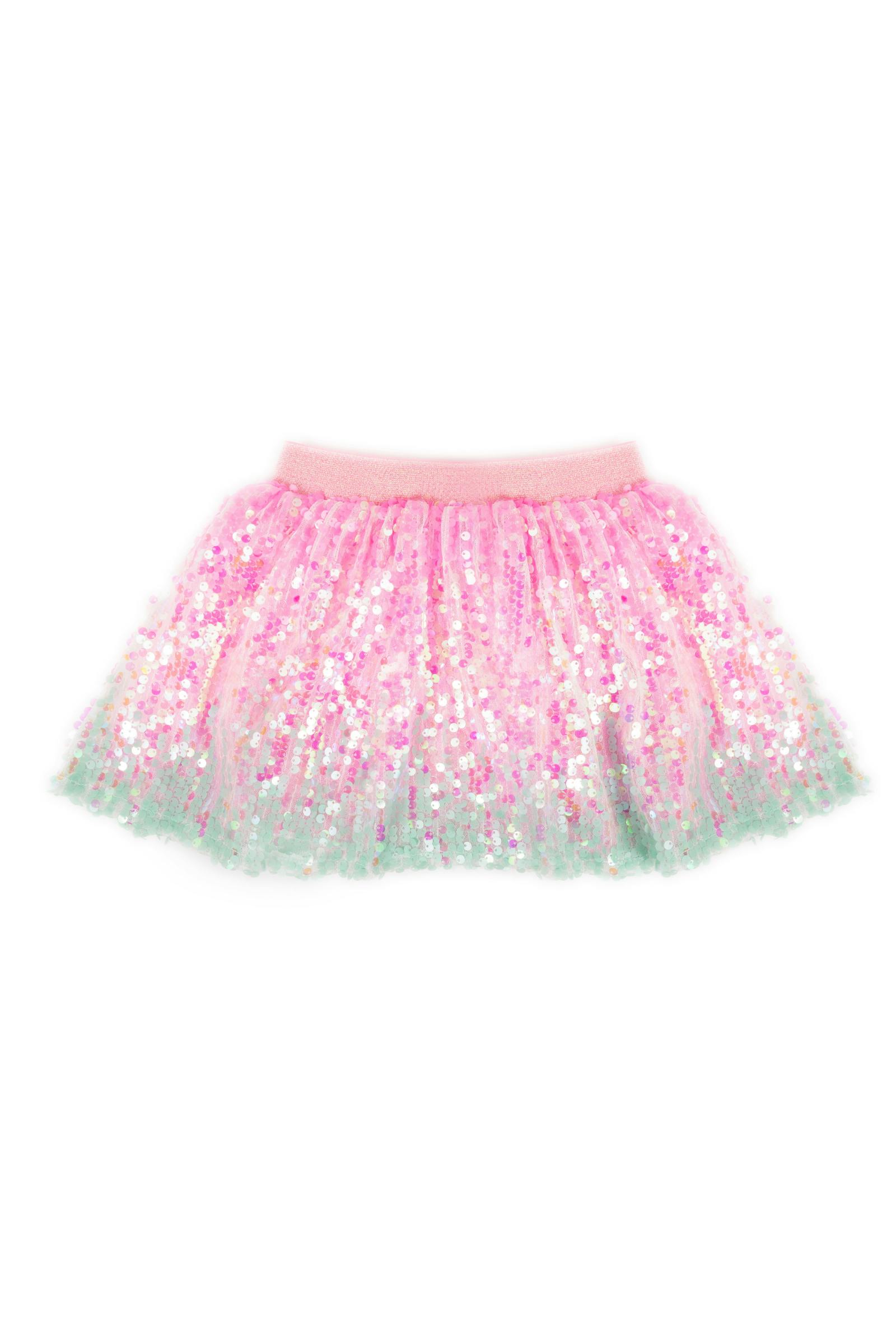 Sequins Skirt with Elastic Waistband