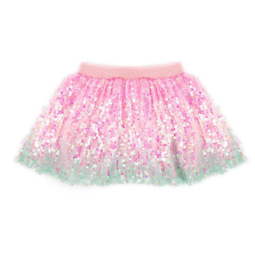 Sequins Skirt with Elastic Waistband