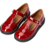 Agathe Leather Casual T-Bar Strap Shoes