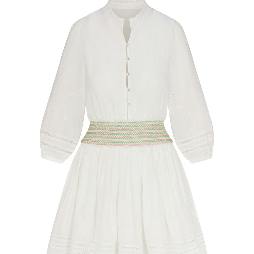 Gracie Dress in White Alyssum