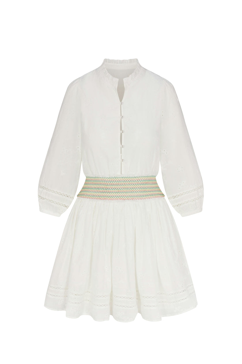Gracie Dress in White Alyssum