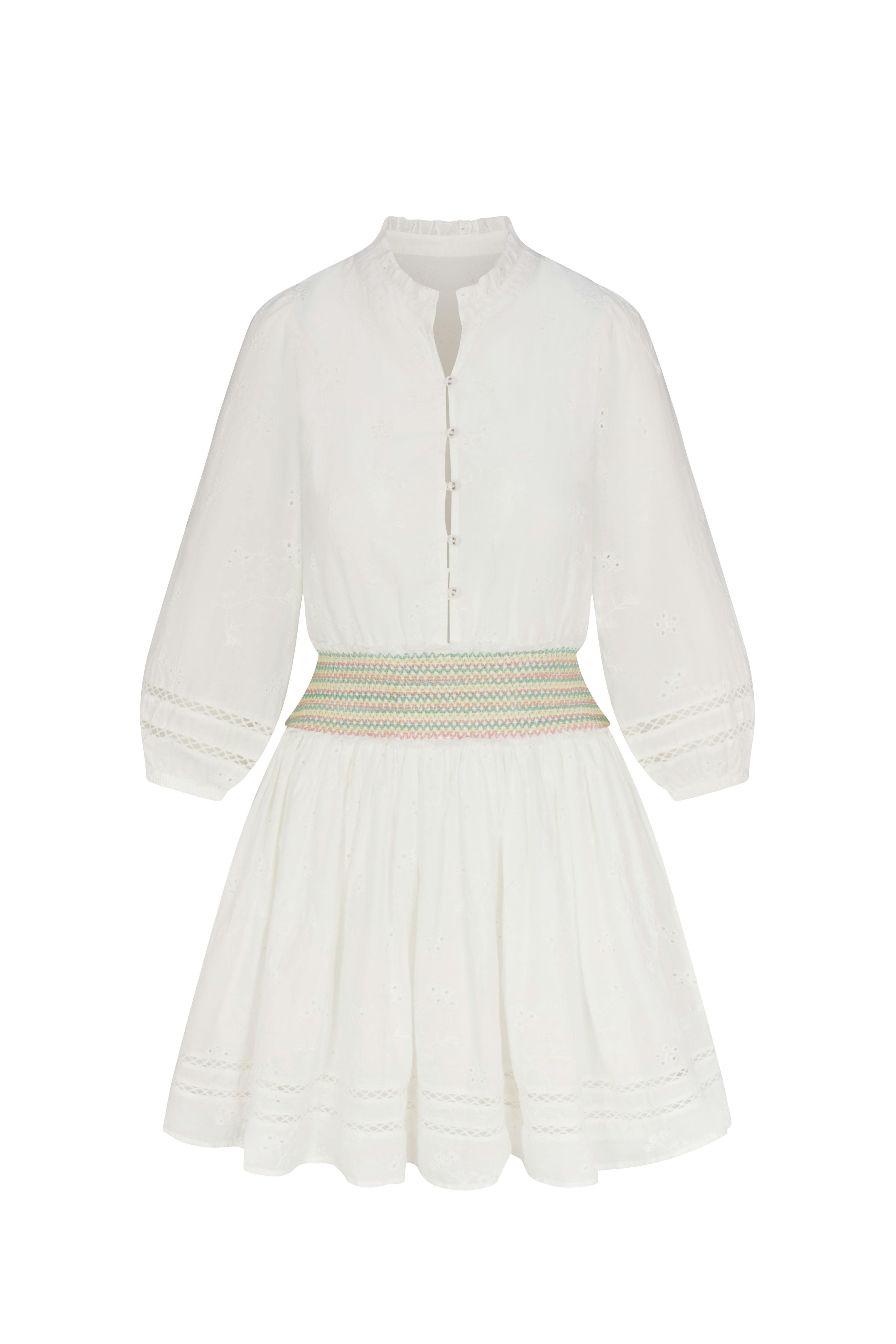 Gracie Dress in White Alyssum