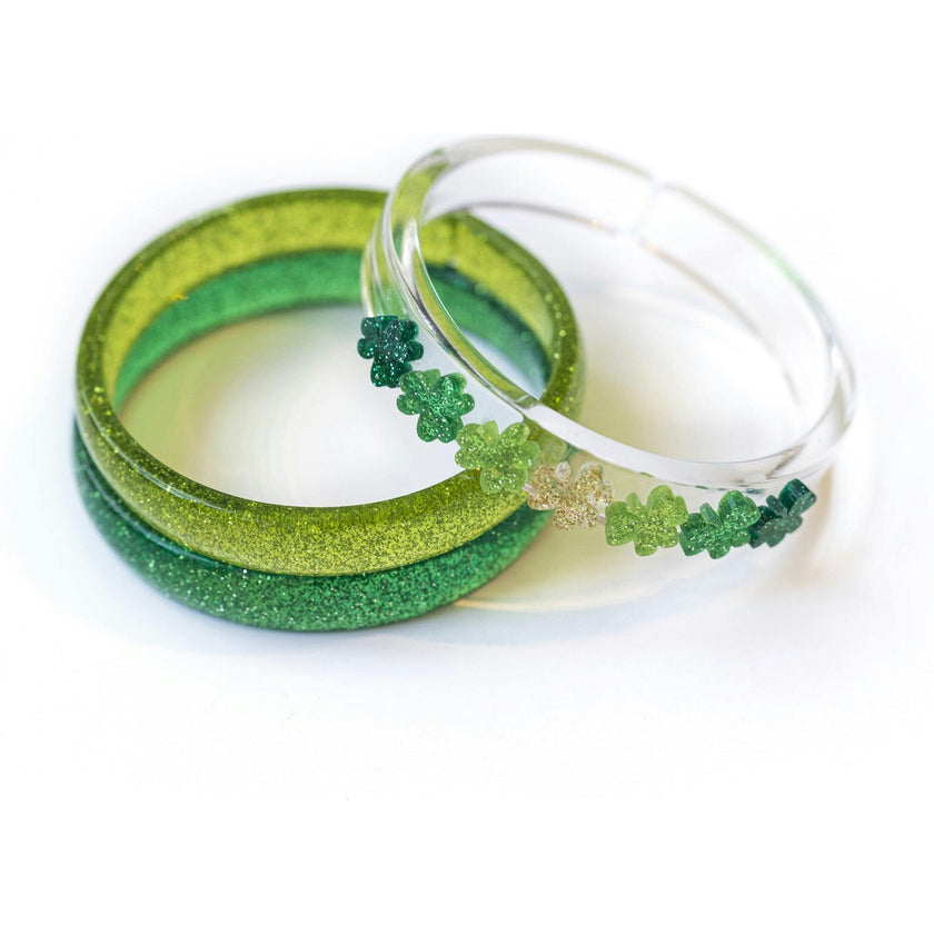 Lucky Charms Glitter Green Bangles