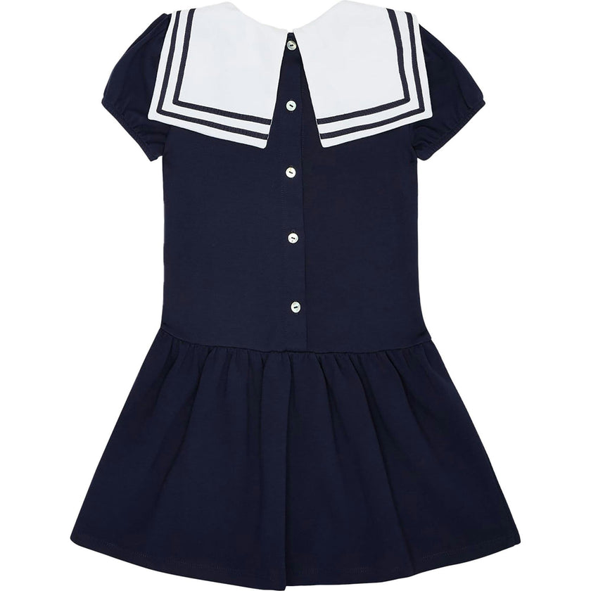 Navy Crisanta Girl Nautical Drop Waist Dress