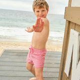 Boys Poppy Gingham Boardie