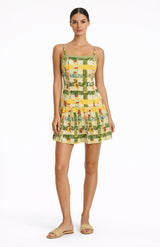 Miriam Yellow Multi Checkmate Mini Dress