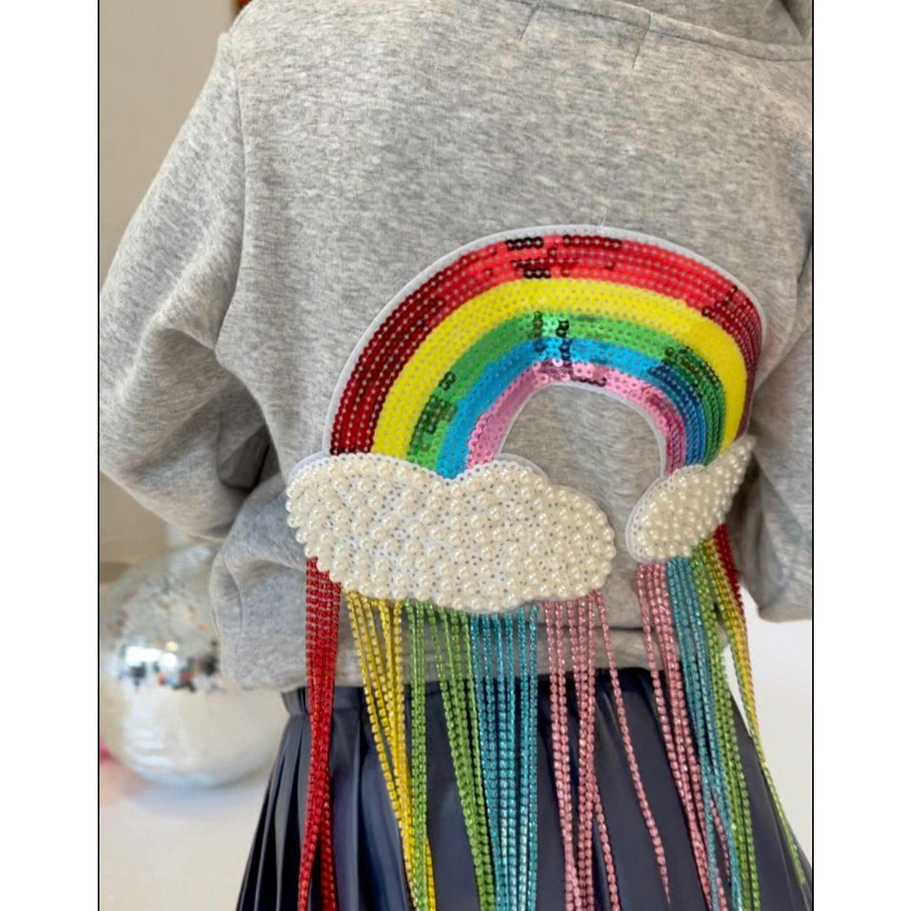 Women's Crystal Rainbow Rain Hoodie