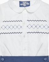 The Rupert Smocked Set in French Navy