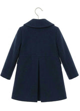 Classic Navy Peter Pan Collar Coat
