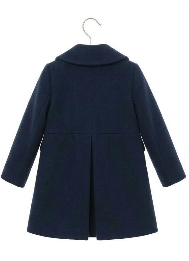 Classic Navy Peter Pan Collar Coat