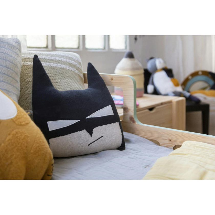 Batboy Knitted Cushion