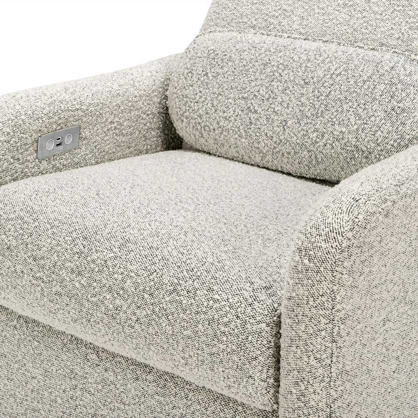 Arc Electronic Recliner and Swivel Glider in Boucle with USB port