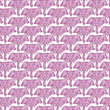 Alden Girls' Pajama Pant Set - African Elephants Pink