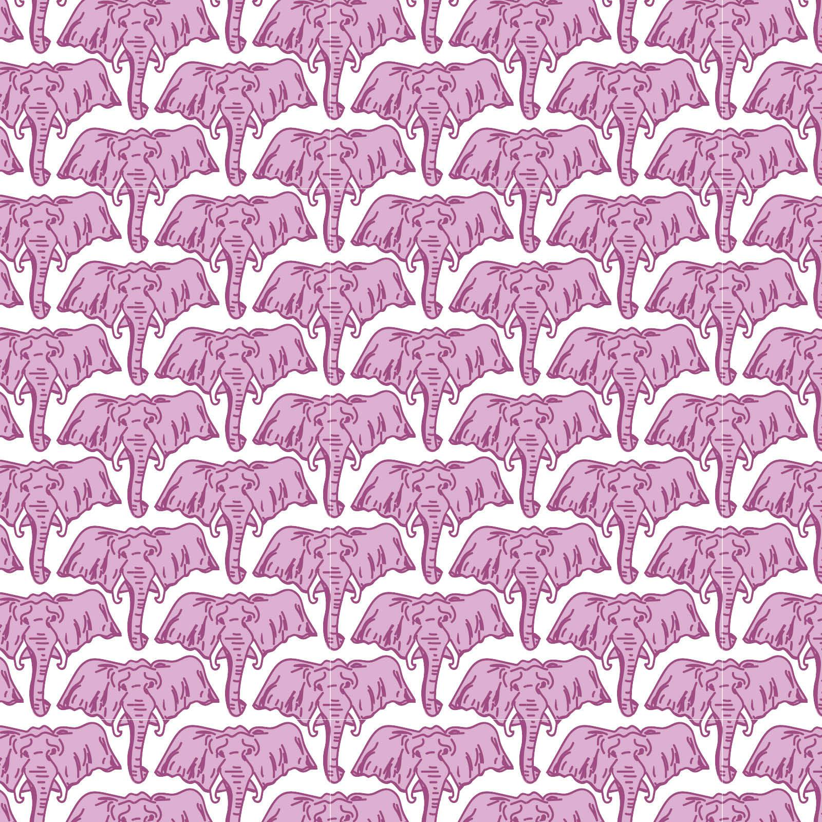 Alden Girls' Pajama Pant Set - African Elephants Pink