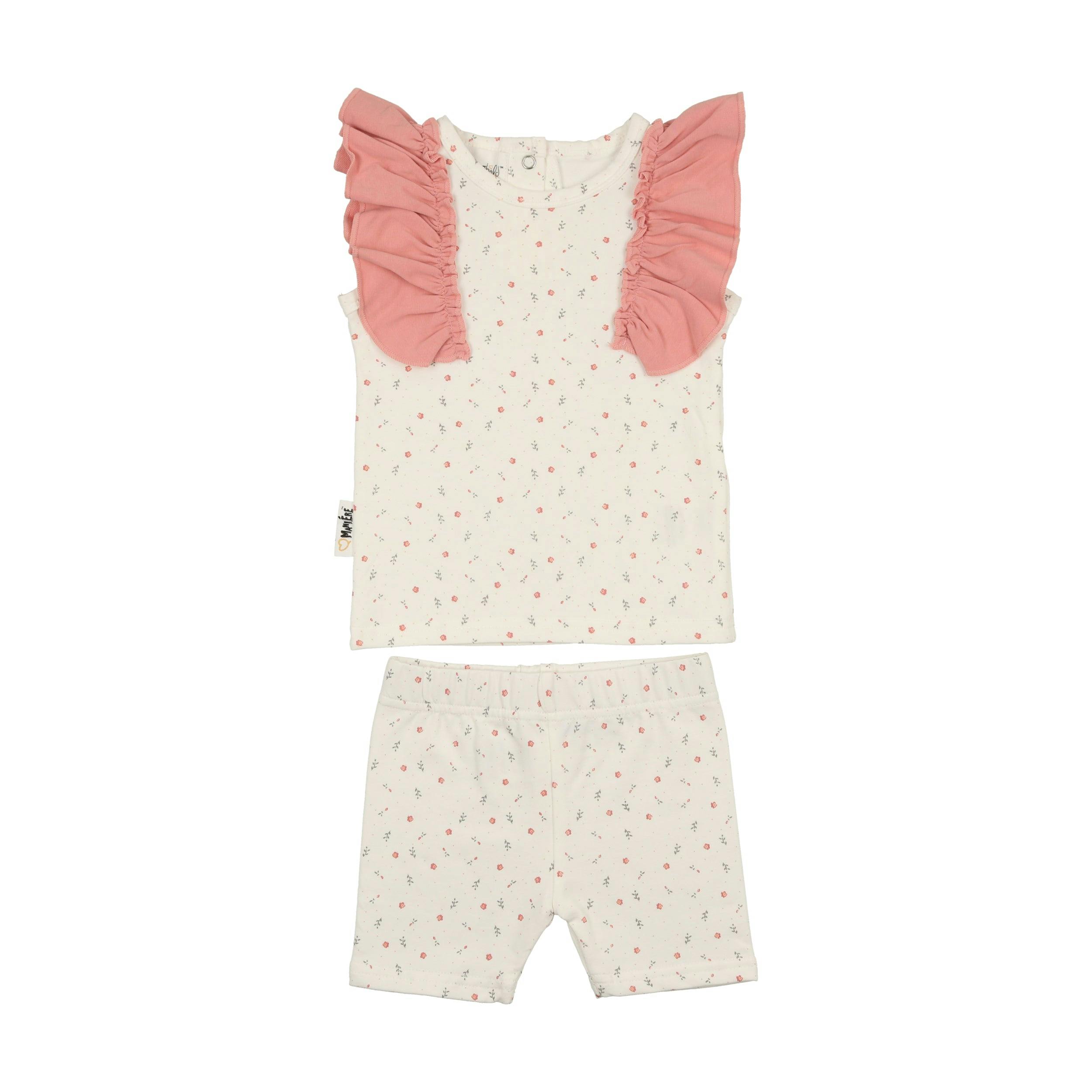 Petals & Polka Dots 2-Piece Top & Short Set