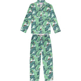 Women's Martinique® Green Banana Leaf Long PJ Set - Organic Cotton Poplin
