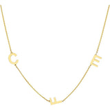 Block Initials Station Necklace