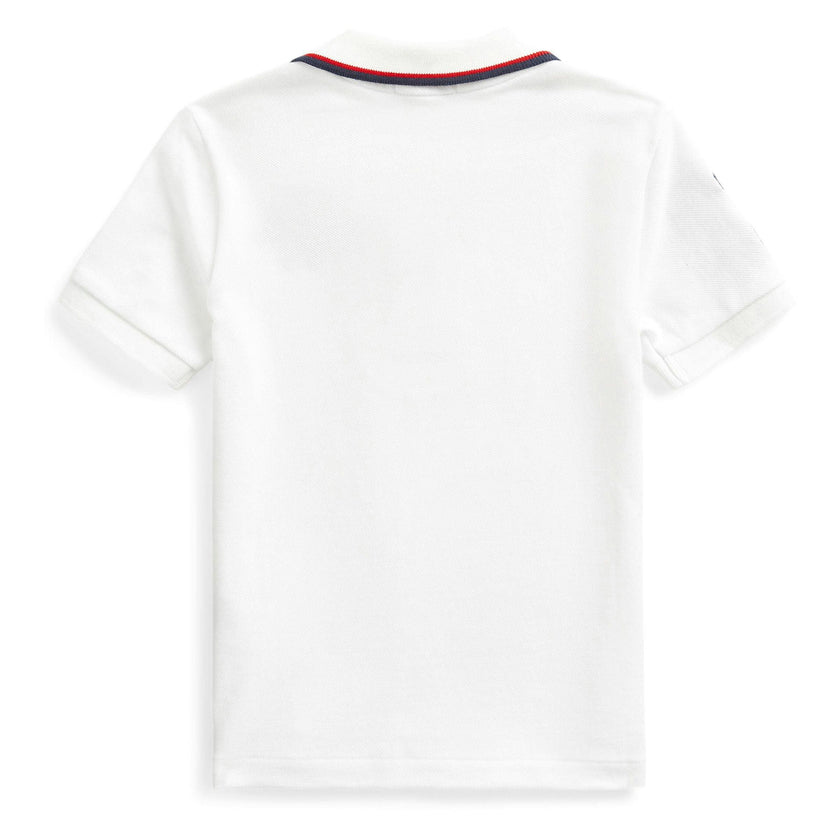 White Logo Polo