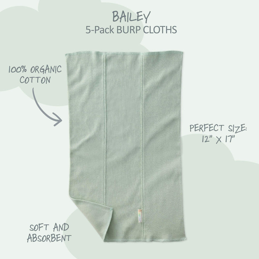BAILEY 10-Pack BAILEY Burp Cloths