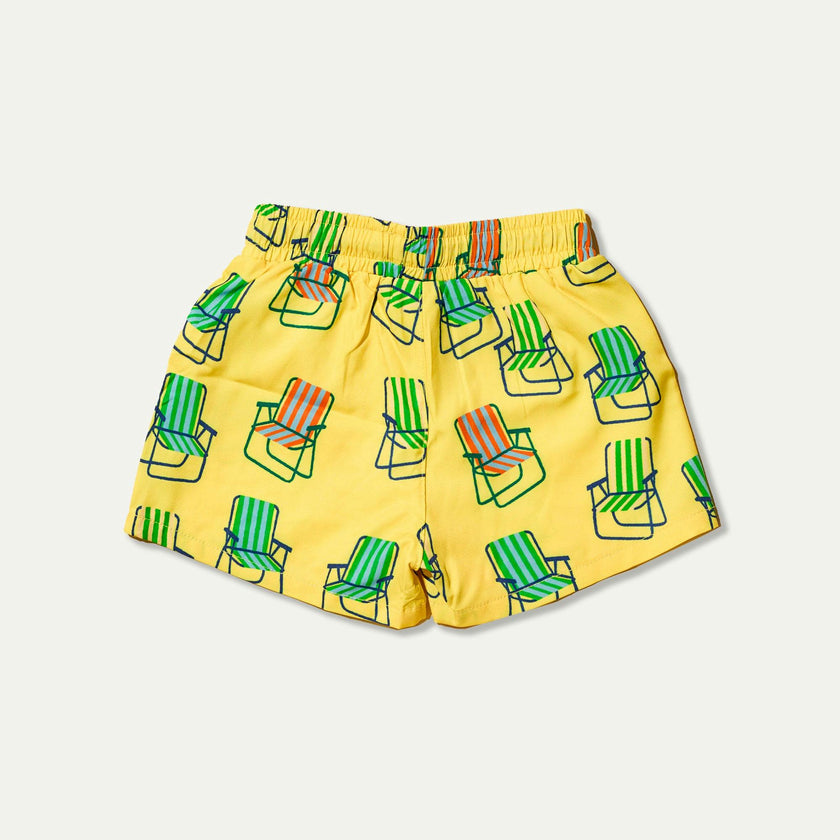 Retro Beach Chair Swim Trunks
