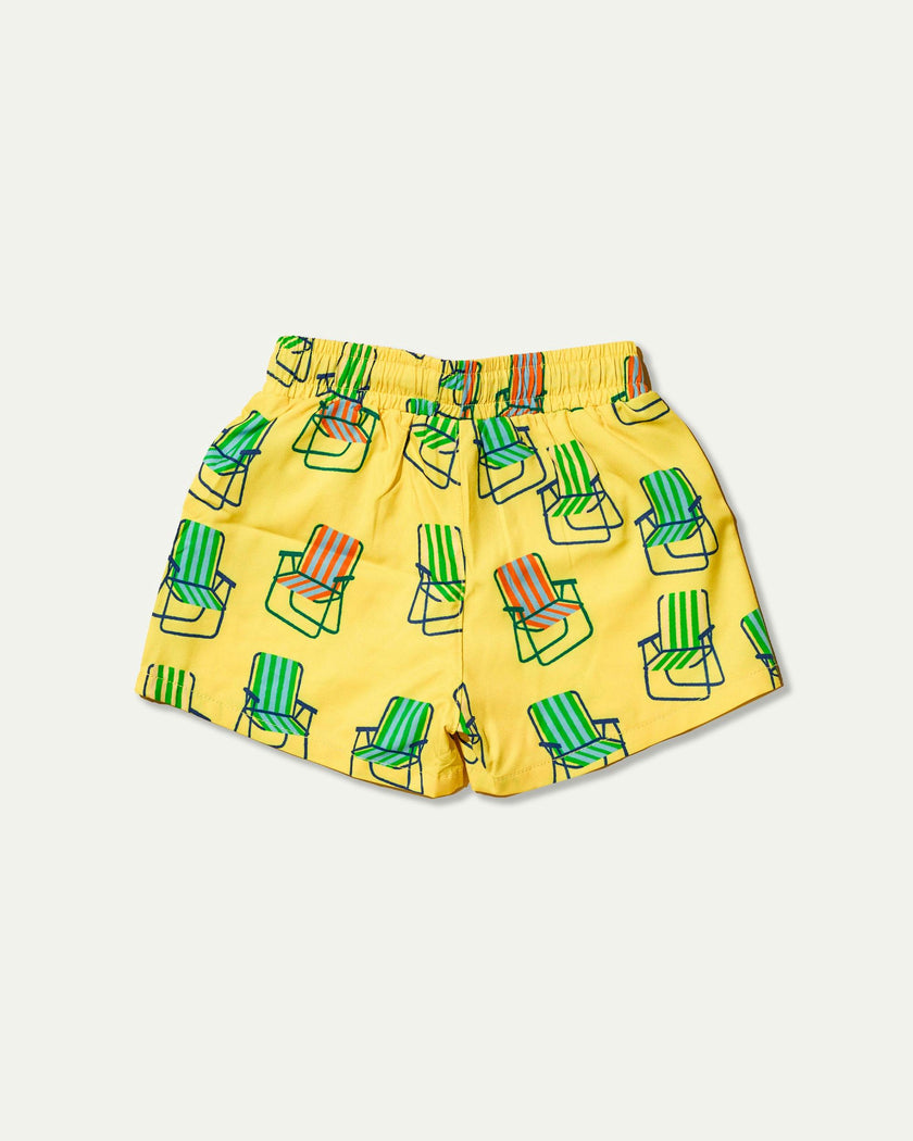 Retro Beach Chair Swim Trunks