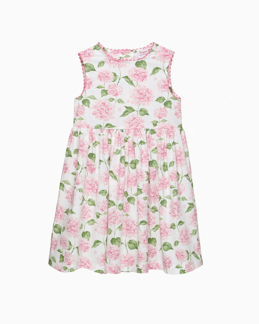 Adelina Summer Dress in Pale Pink Hydrangea