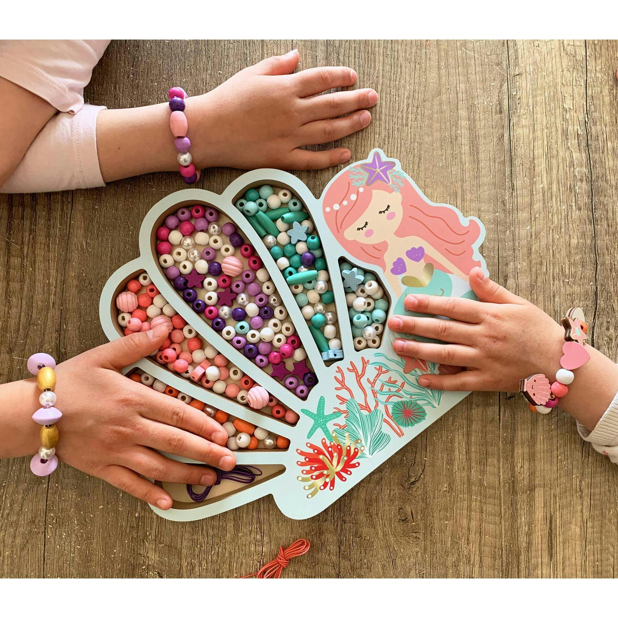 Les Perles -Mermaid Wooden Beads - 4y+