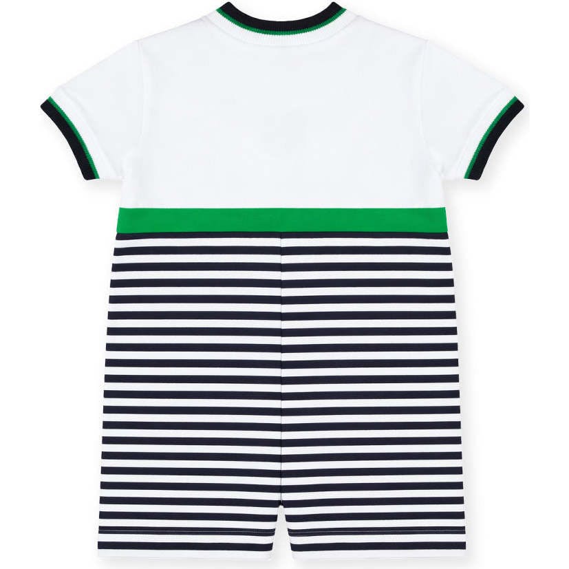 Stripe Knit Shortall with Tennis Rackets