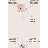 Aubrey 59.5" Crystal / Metal LED Floor Lamp