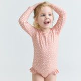girls melone floral rashguard one piece