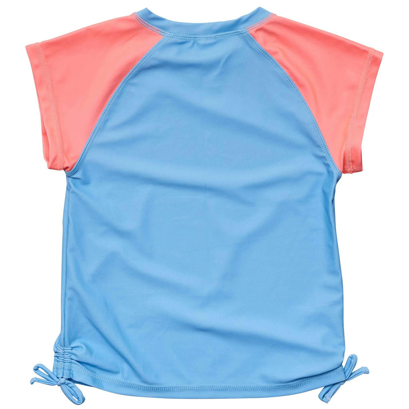 Cornflower Peach Sleeve SS Rash Top