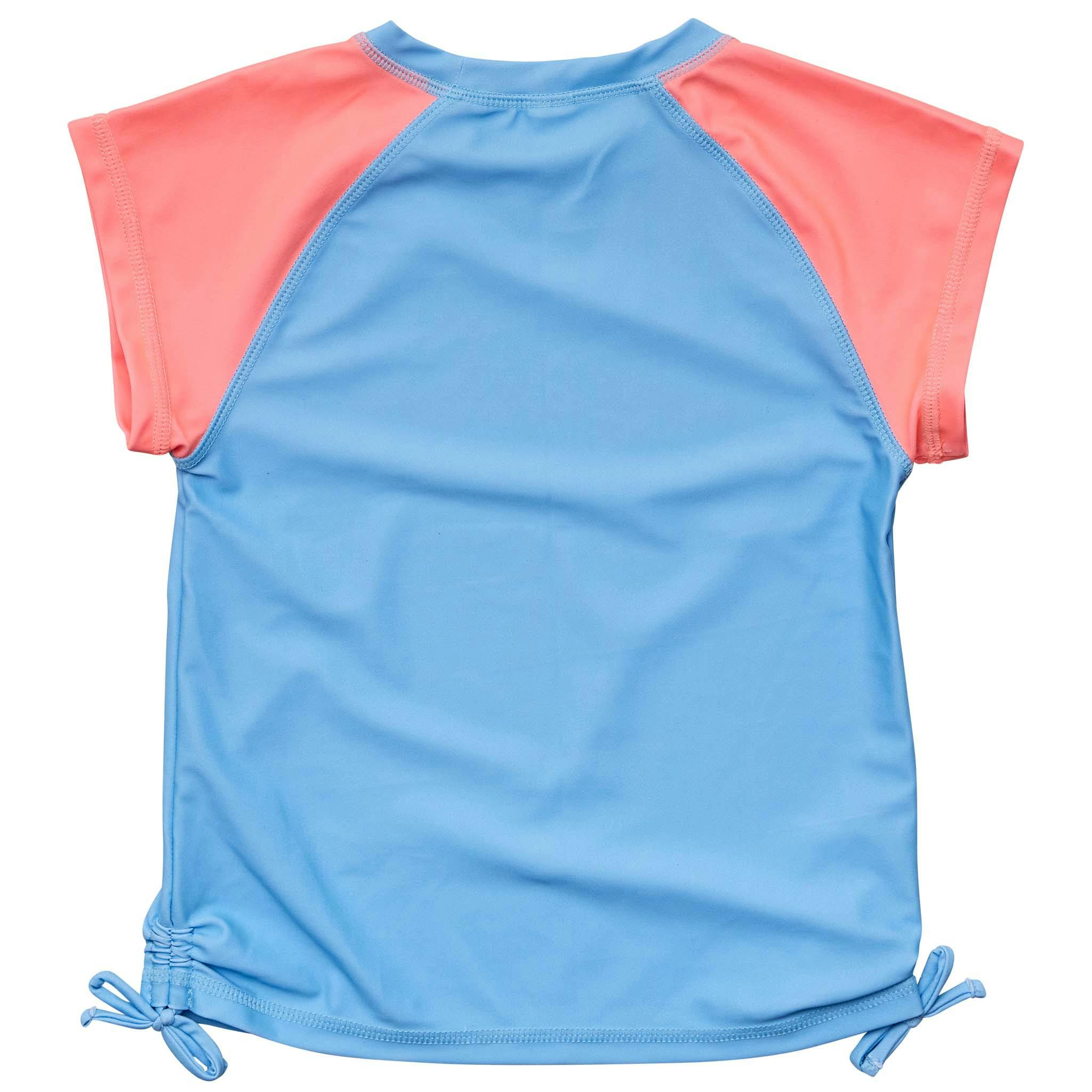 Cornflower Peach Sleeve SS Rash Top