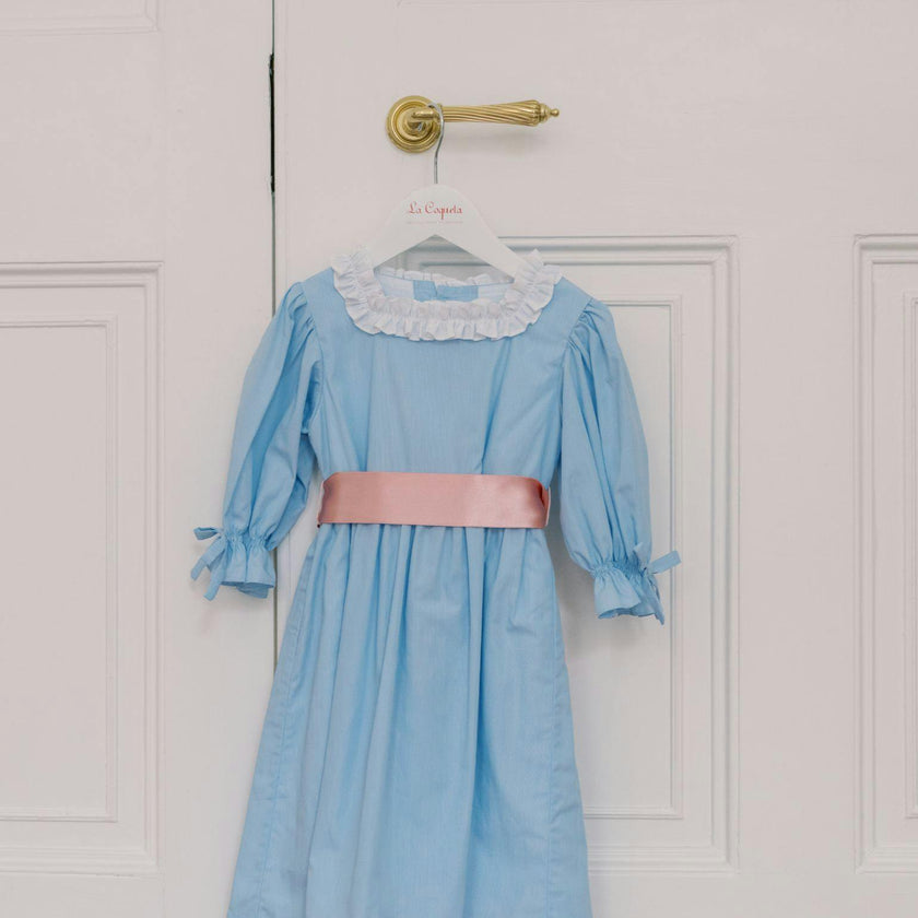 Nicky Hilton x La Coqueta Blue Stripe Milou Girl Dress