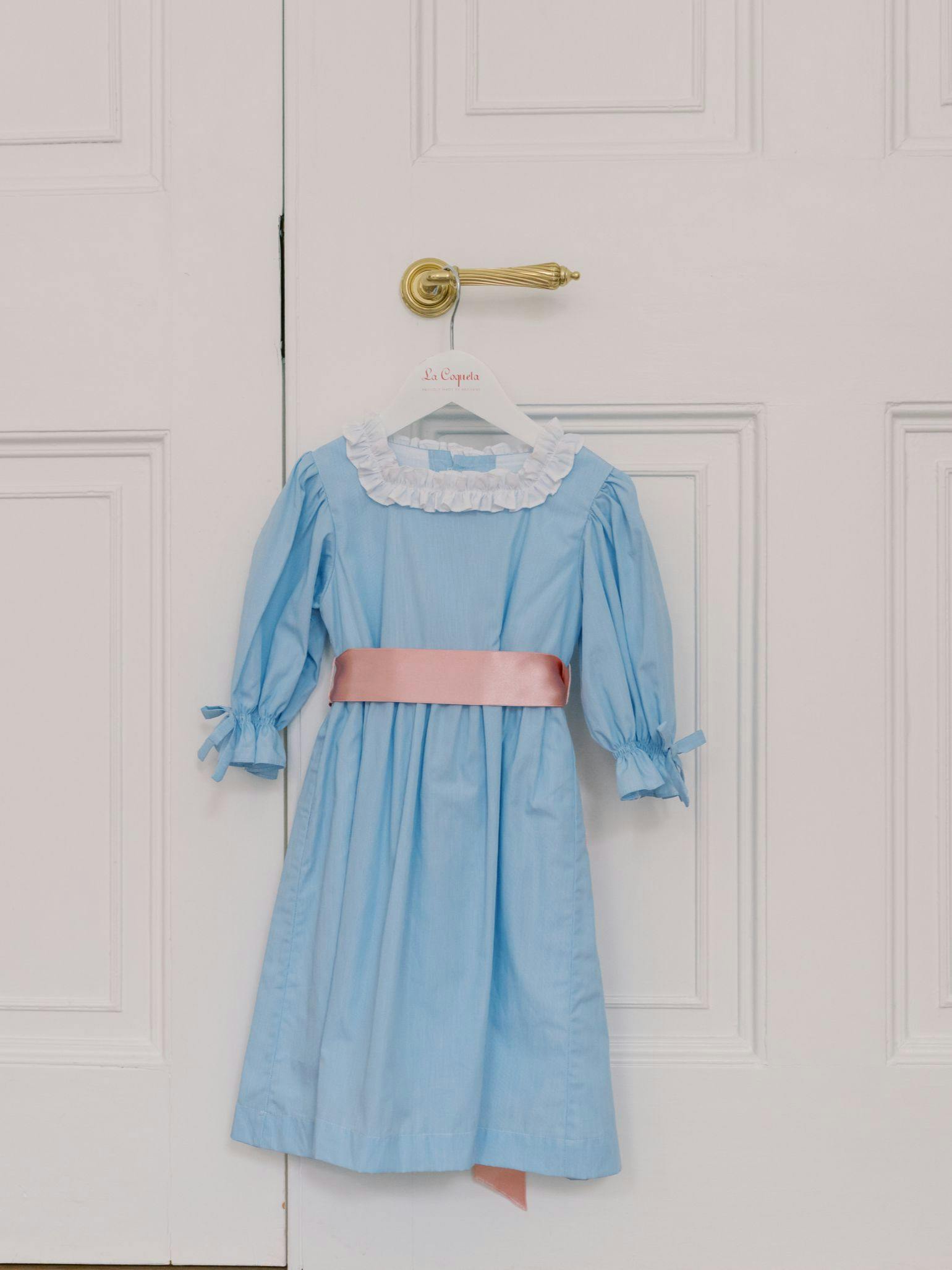 Nicky Hilton x La Coqueta Blue Stripe Milou Girl Dress