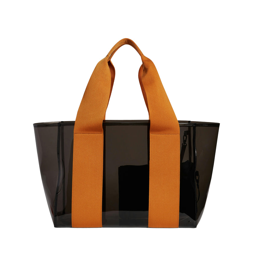 Wellington Cabana Tote, Black/Caramel