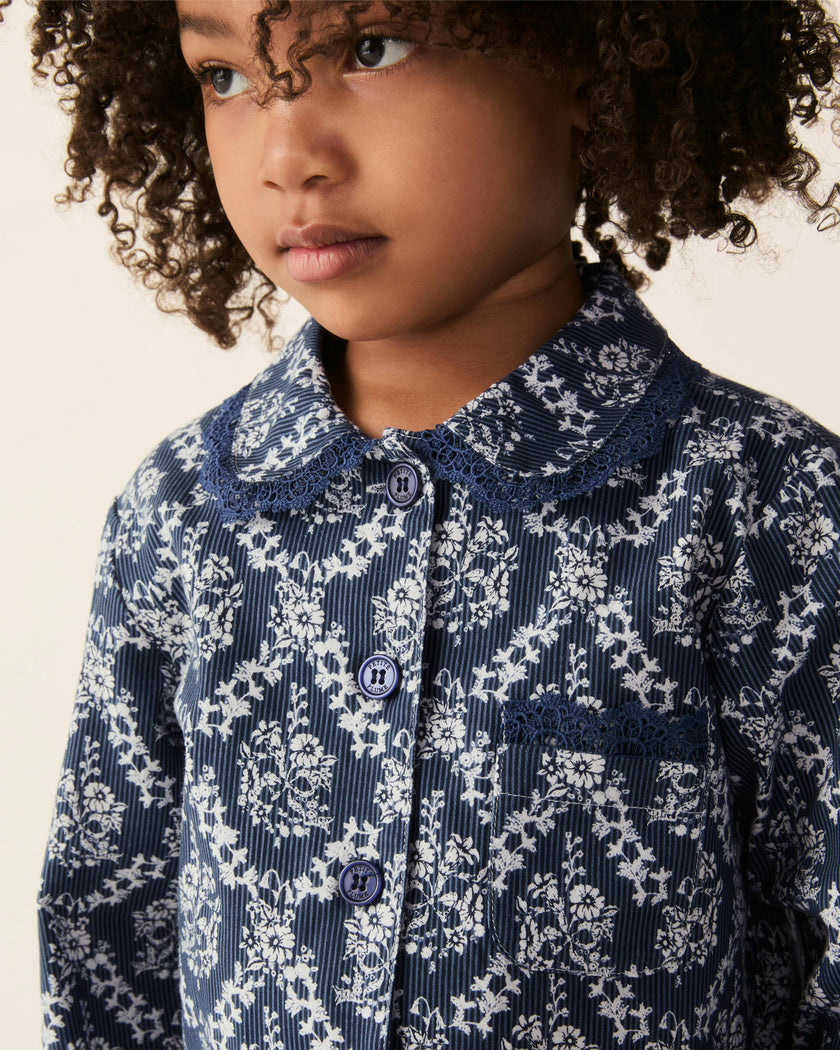 Kid's Twill Grace Pajama Set in Innkeeper Trellis