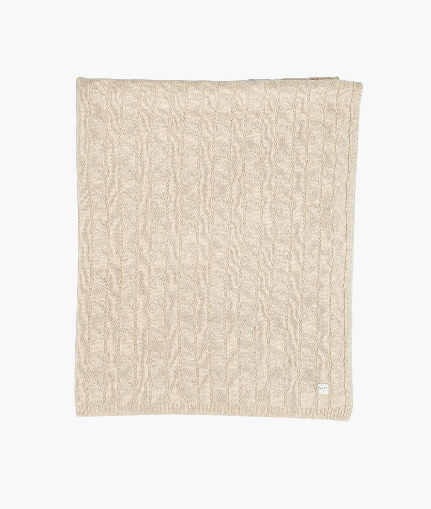 Cable Knit Cashmere Blanket