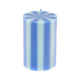 Bright Striped Pillar Candles