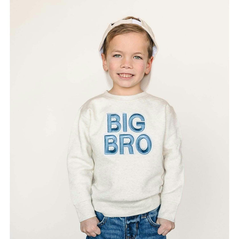 Big Bro Embroidered Patch Sweatshirt - Natural Heather