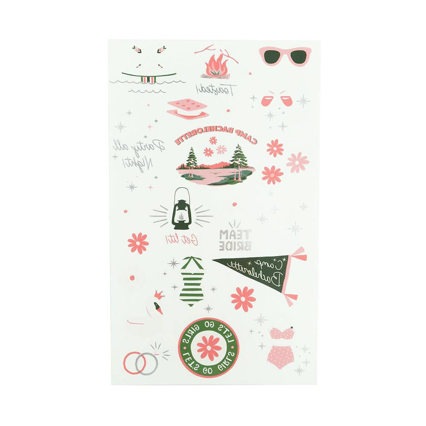 Camp Bachelorette Tattoo Party Pack
