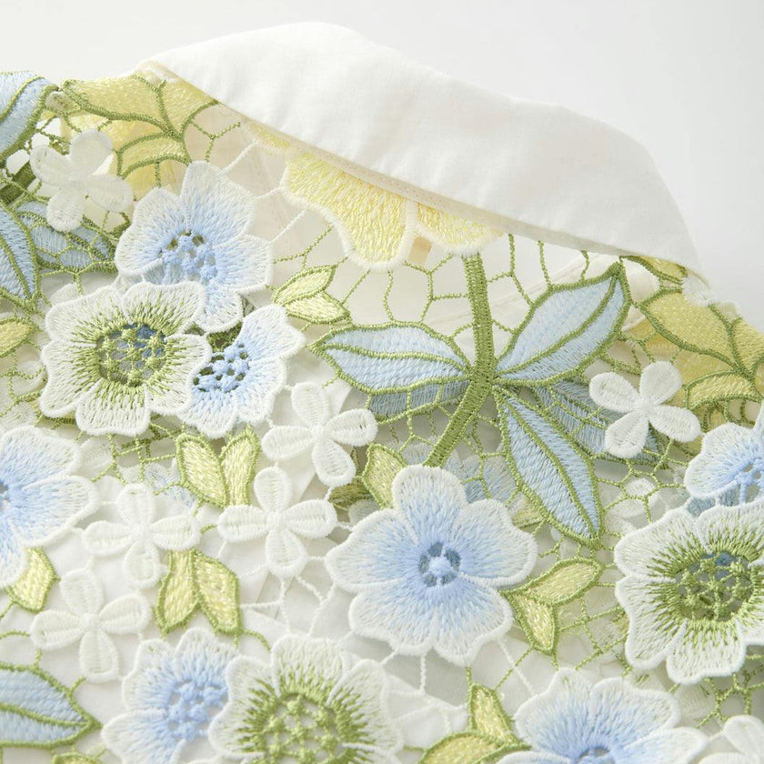 Vienna Embroidered Mini Dress