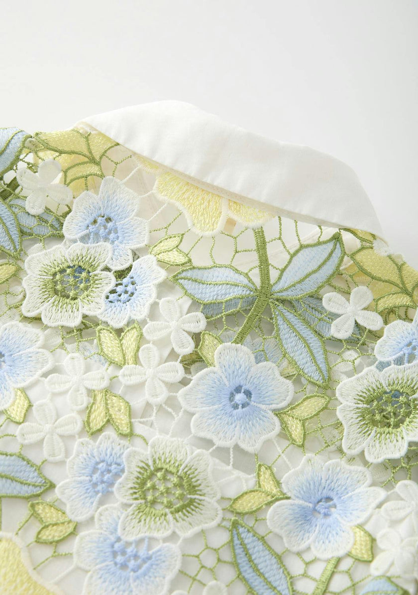 Vienna Embroidered Mini Dress