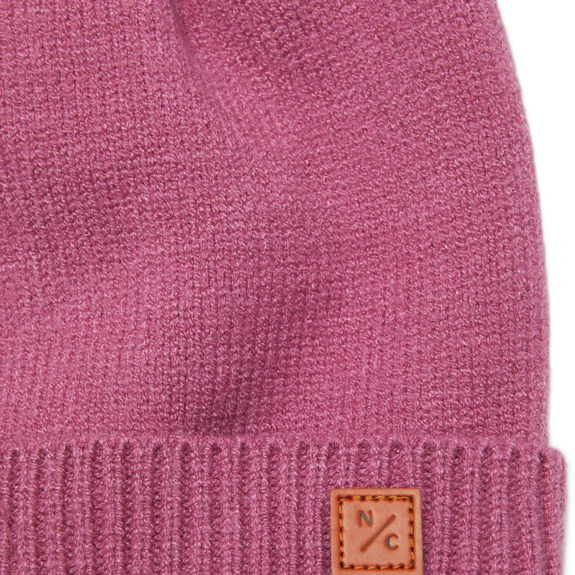 Kids Knit Winter Hat with Faux Fur Pom