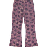 All-Over Leaf Floral Print Flared Leggings