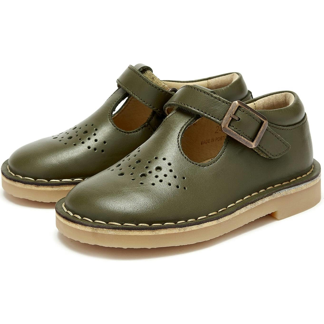 Penny Velcro T-Bar Shoe, Green