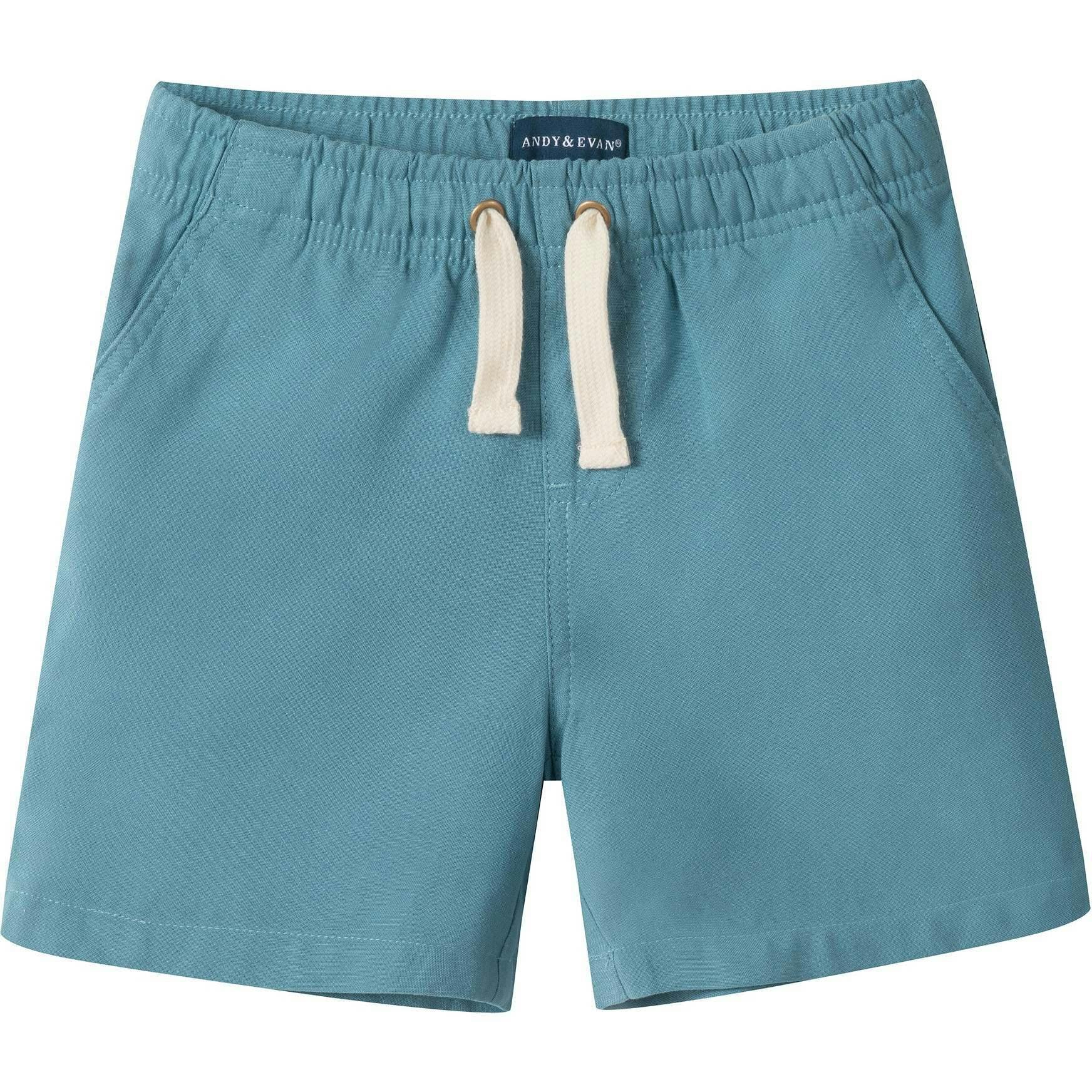 Boys Textured Linen Blend Shorts | Teal